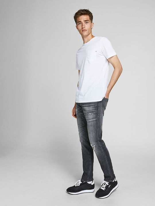 Glenn Original Herren Jeanshose Elastisch mit Slim Passform Schwarz