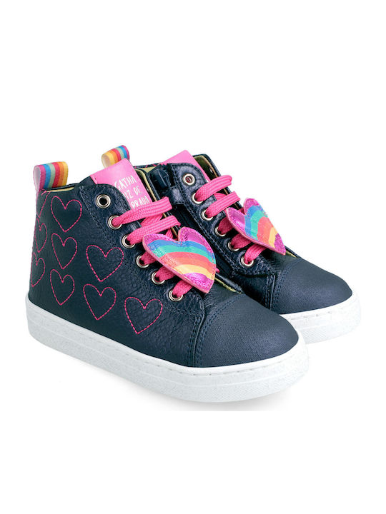 Kinder Sneakers Hoch Anatomisch Marineblau