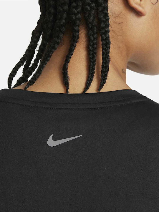 Swoosh Damen T-Shirt Dri-Fit Schwarz