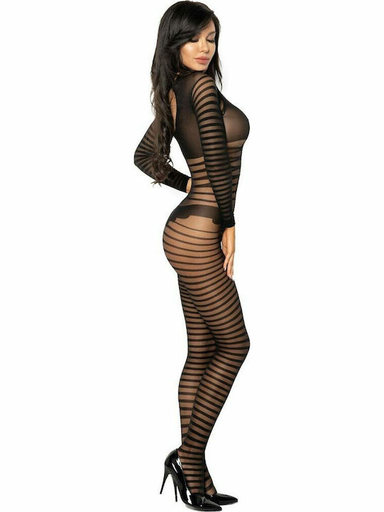 Beauty Night Ximena Sexy Bodystockings mit offenem Schritt Schwarz