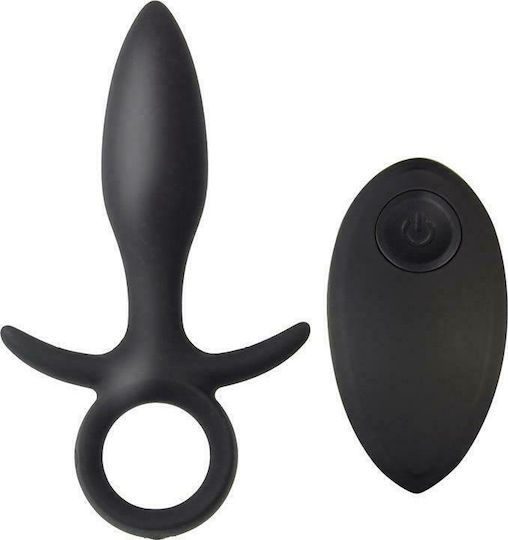Tardenoche Lance Dop Anal Din Silicon Cu Telecomandă Vibrator Anal Cu Funcție Fără Fir Negru 14,68 cm