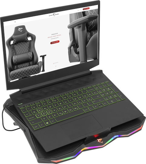 White Shark Glacier Cooling Pad for Laptop up to 17.3" with 1 Fan and Lighting