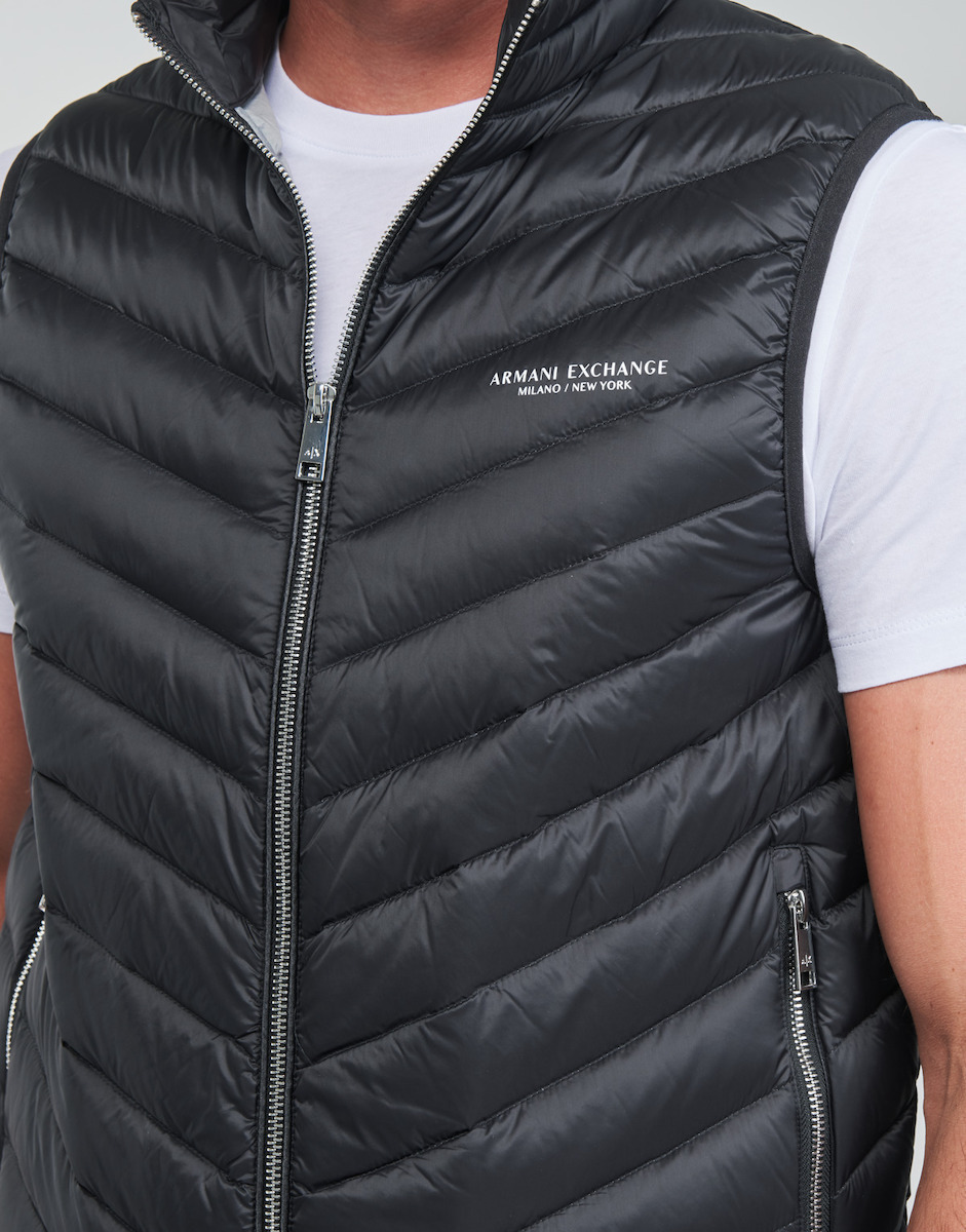 Armani Exchange Sleeveless Winter Jacket Puffer Black 8NZQ52ZNW3Z