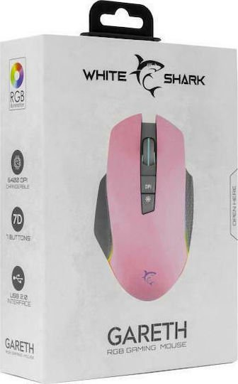 White Shark Gareth RGB Gaming Mouse 6400 DPI Roz