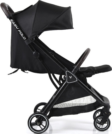 Cangaroo Easy Fold Baby Stroller Suitable for Newborn Black 8.2kg