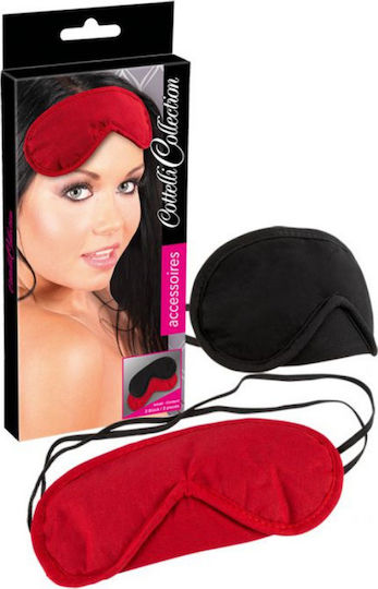 Cottelli Collection Blindfold Set BDSM Mask in Red Color 2pcs