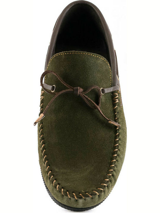 Gale Men's Leather Boat Shoes Green