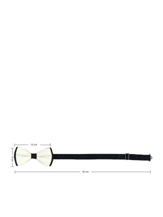 JFashion Handmade Cloth Bow Tie White Black JFashion Handmade Cloth Bow Tie White Black