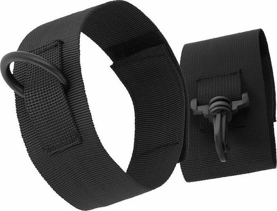 Darkness Beginners Nylon Ankle Cuffs Handcuffs in Black Color