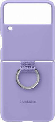 Samsung Silicone Cover with Ring Silicone Back Cover Lavender (Galaxy Z Flip3 5G)