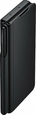 Samsung Flip Cover & Spen & PD Travel Charger Leather Book Black (Galaxy Z Fold 3)