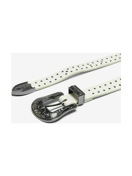 Only Women's Belt White