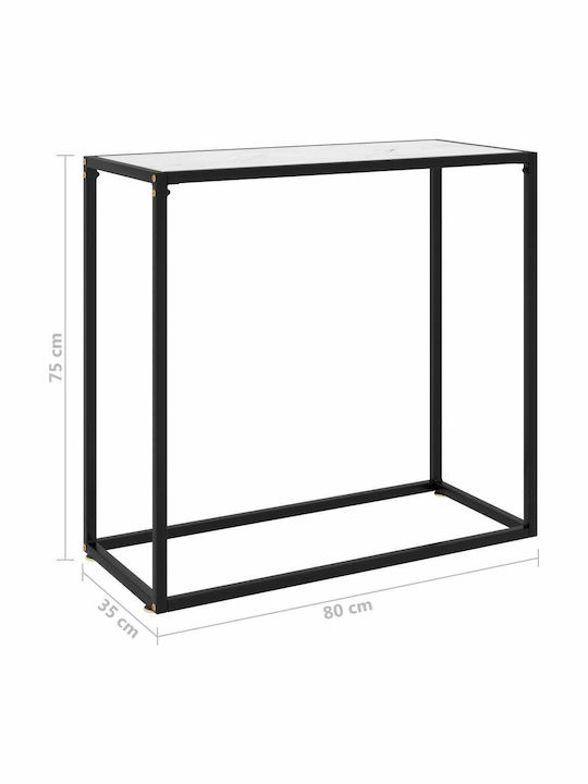 Konsole White / Black L80xB35xH75cm