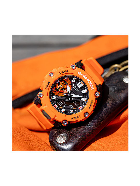 Casio G-Shock Analog/Digital Watch Battery with Orange Rubber Strap