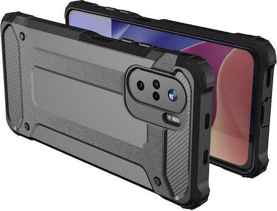 Hurtel Hybrid Armor Back Cover Plastic 2mm Black (Poco F3 / Mi 11i)