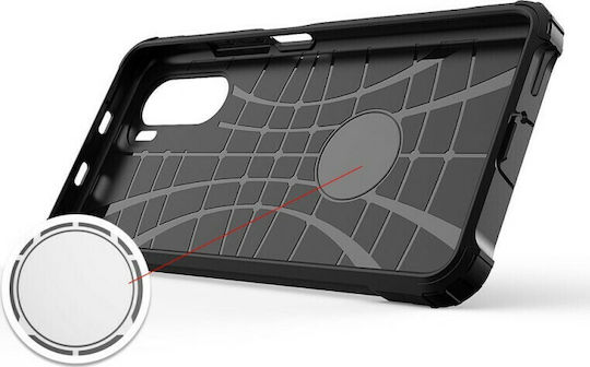 Hurtel Hybrid Armor Back Cover Plastic 2mm Black (Poco F3 / Mi 11i)