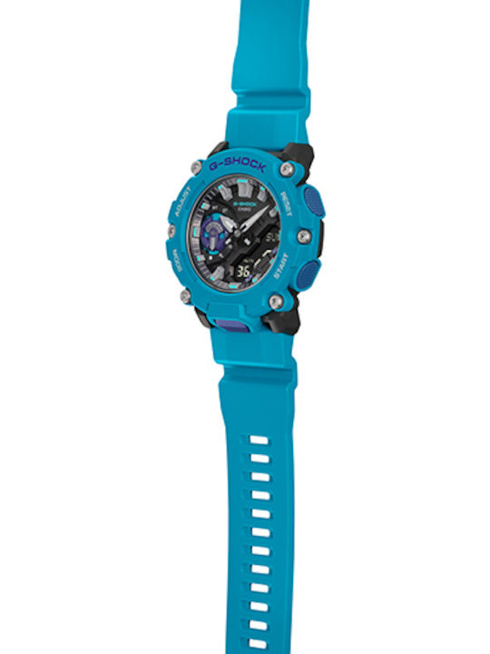 Casio G-Shock Analog/Digital Men's Watch 47mm Battery with Turquoise Rubber Strap