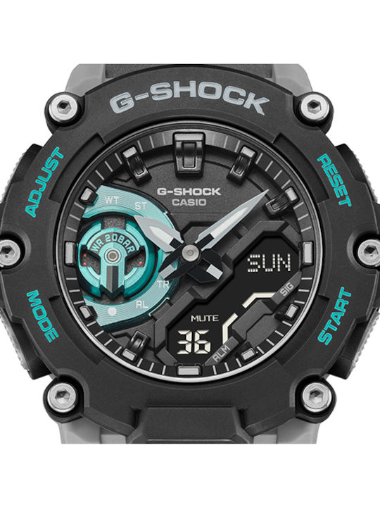 Casio G-Shock Аналогов/Дигитален Мъжки Часовник 47мм На Батерия С Черен Каучуков Лук с