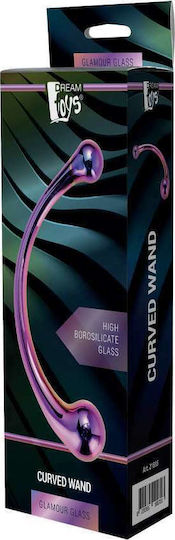Dream Toys Glamour Glass Curved Wand Γυάλινο Dildo 17cm