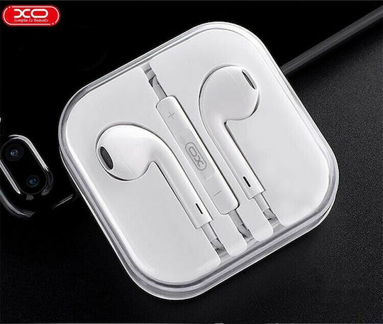 XO S31 Handsfree cu două căști cu mufă 3.5mm Alb