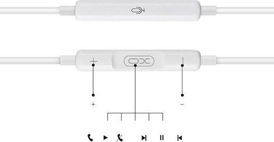 XO S31 Handsfree cu două căști cu mufă 3.5mm Alb