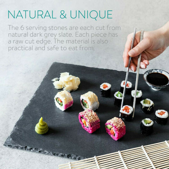Navaris Stone Serving Platter 30x20cm 6pcs