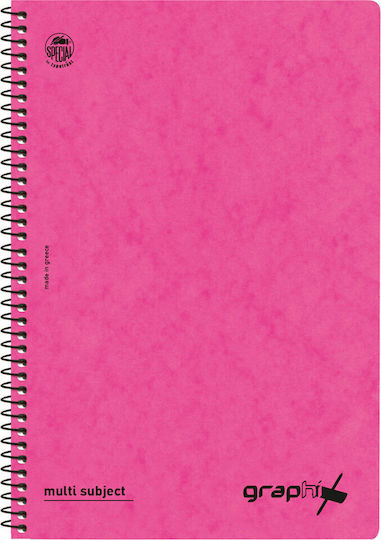 Typotrust Spiral Notebooks Ruled A4 60 Sheets 2 Subjects Graphix 4542-18 12pcs (Μiscellaneous colours)