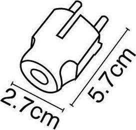 VK Lighting Stecker Männlich Schuko Schwarz