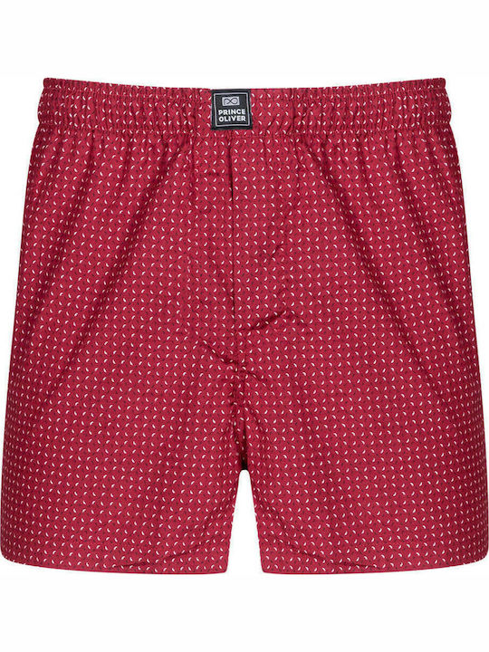 Prince Oliver Men's Boxers Blue / Red / White with Patterns 3Pack