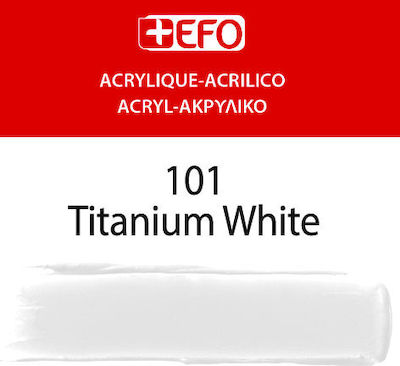 +Efo Acrylic Acrylic Paint Set in White color 101 Titanium White 120ml 1pcs 389101