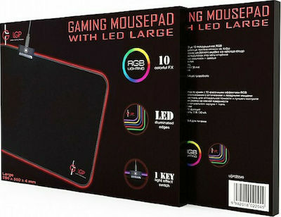 Lamtech Medium Gaming Mouse Pad with RGB Lighting Black 350mm LGP FX RGB