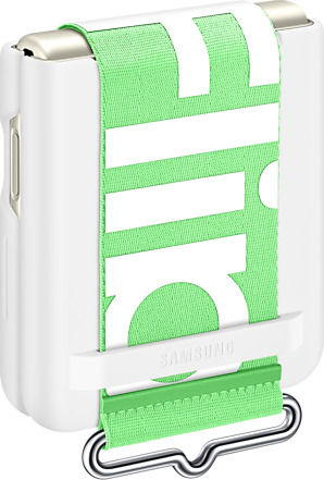 Samsung Silicone Cover with Strap Задна корица Силикон Бял (Galaxy Z Flip3 5G)