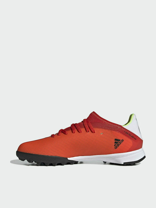 X Speedflow.3 TF Kinder Fußballschuhe und Stollenschuhe mit Rasen Rot / Core Schwarz / Solar Rot