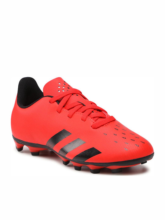 Adidas Παιδικά Ποδοσφαιρικά Παπούτσια Predator Freak .4 FxG με Τάπες Κόκκινα