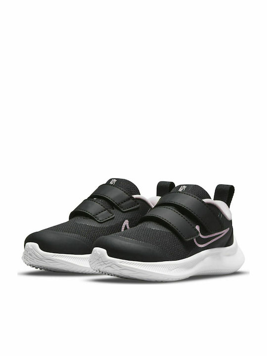 Star Runner Star Runner 3 Kids Sports Shoes Running with Hoop & Loop Closure Black