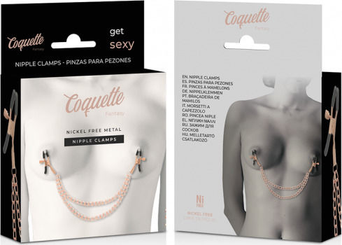 Coquette Nipple Clamps Σφιγκτήρες Θηλών σε Μαύρο Χρώμα