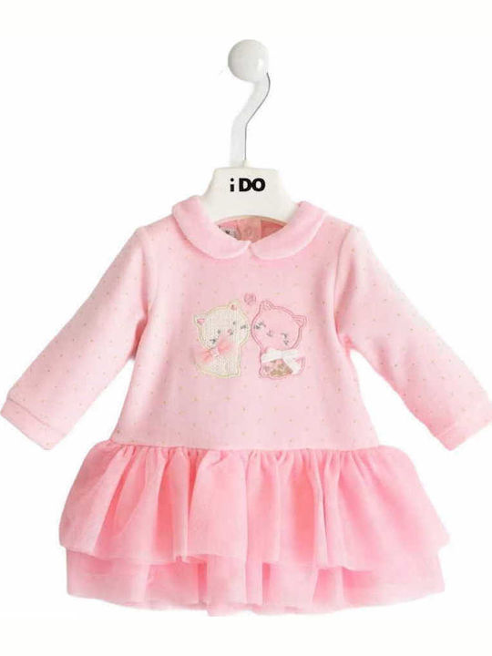 iDO Kids Dress Long Sleeve Pink