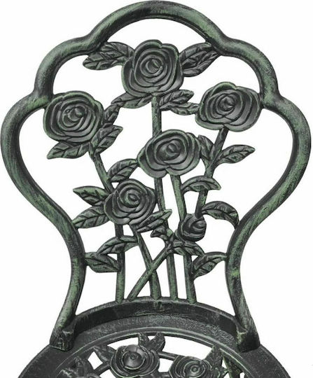 Outdoor Chair Aluminum Green 2pcs 41x49x81.5cm