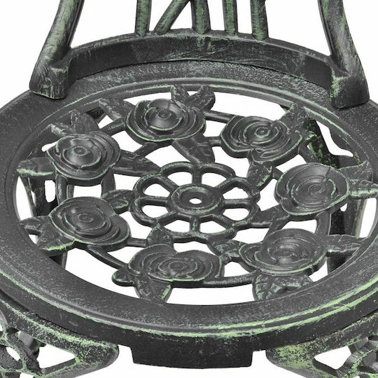 Outdoor Chair Aluminum Green 2pcs 41x49x81.5cm