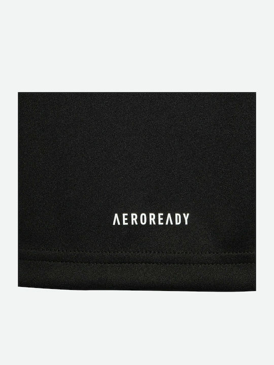 Kinder-Crop-Top Kurzarm Schwarz PERFORMANCE