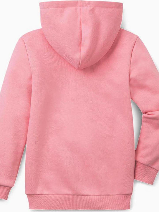 Puma Girls Hooded Sweatshirt x Peanuts with Zipper Pink