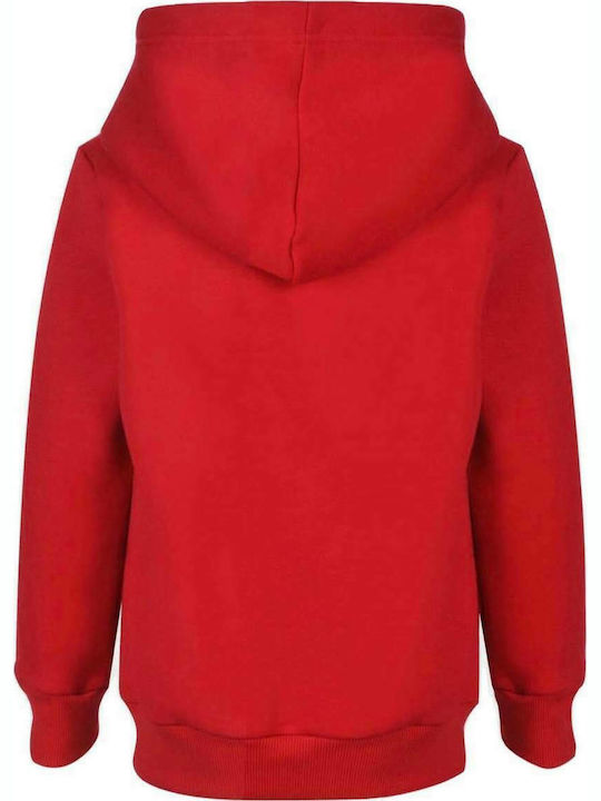 Kids Sweatshirt with Hood and Pockets Red