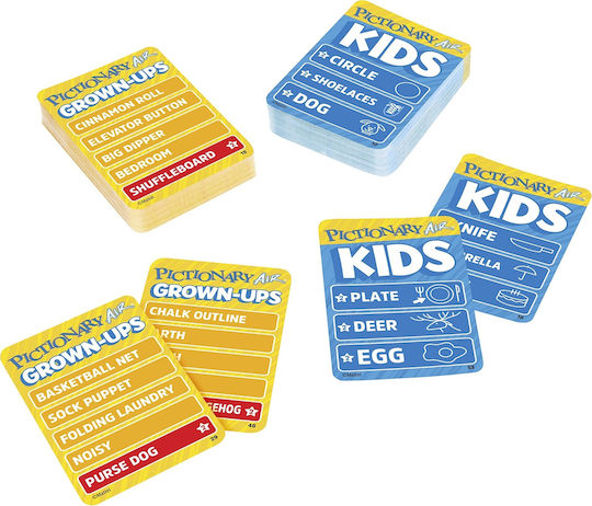 Настолна игра Pictionary Air Kids vs Grown-Ups за 2+ играчи 6+ години (EN) Mattel
