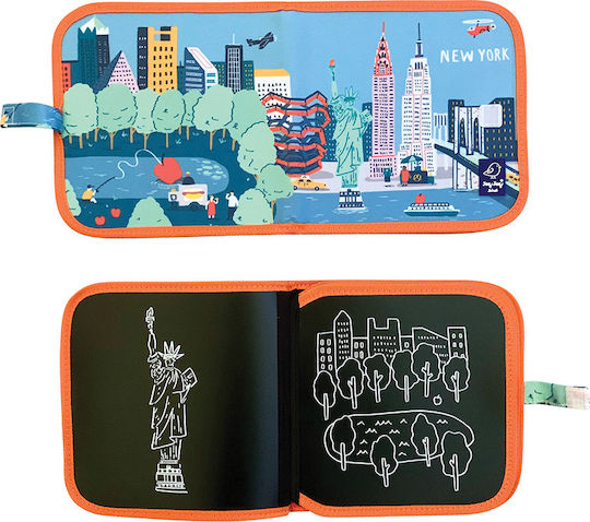 Jaq Jaq Bird Painting Cities of Wonder Erasable Book New York for Children 3+ years Years 12pcs