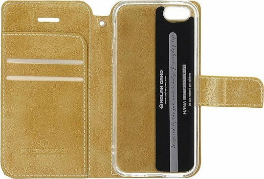 Molan Cano Issue Wallet Δερμάτινο Χρυσό (Galaxy A20s)
