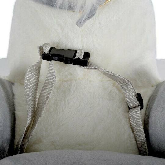 Moni Moon Fabric Rocking Toy Unicorn for 12+ months with Sounds & Music with Max Load Capacity 20kg White