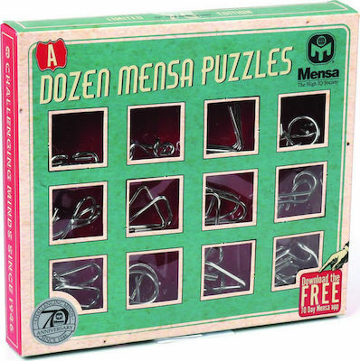 Mensa Dozen Puzzles Metallic Riddle for 6+ Years 1071