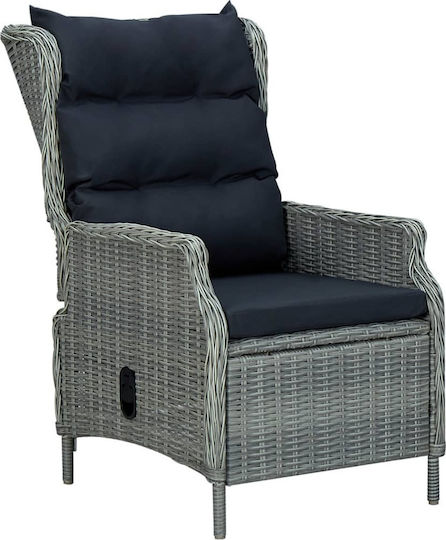 Set Sala De Mese Pentru Exterior 9 Piese Gri Deschis Cu Perne