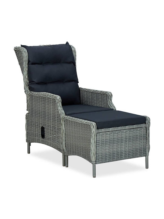 Set Sala De Mese Exterior 9 Piese Gri Deschis Cu Perne