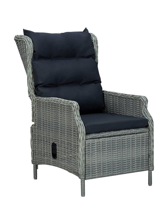 Set Sala De Mese Pentru Exterior 7 Piese Gri Deschis Cu Perne